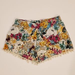 Altar'd State Boho Festival Floral Shorts Size M